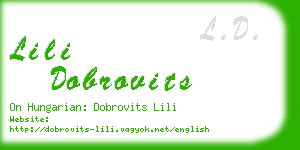 lili dobrovits business card